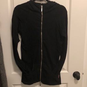 HardTail black jersey hoodie thumb holes M